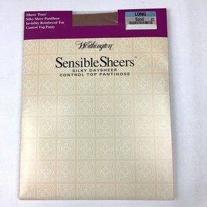 Worthington Sensible Sheers JC Penney Control Top Pantihose Long Sand 41 Panty